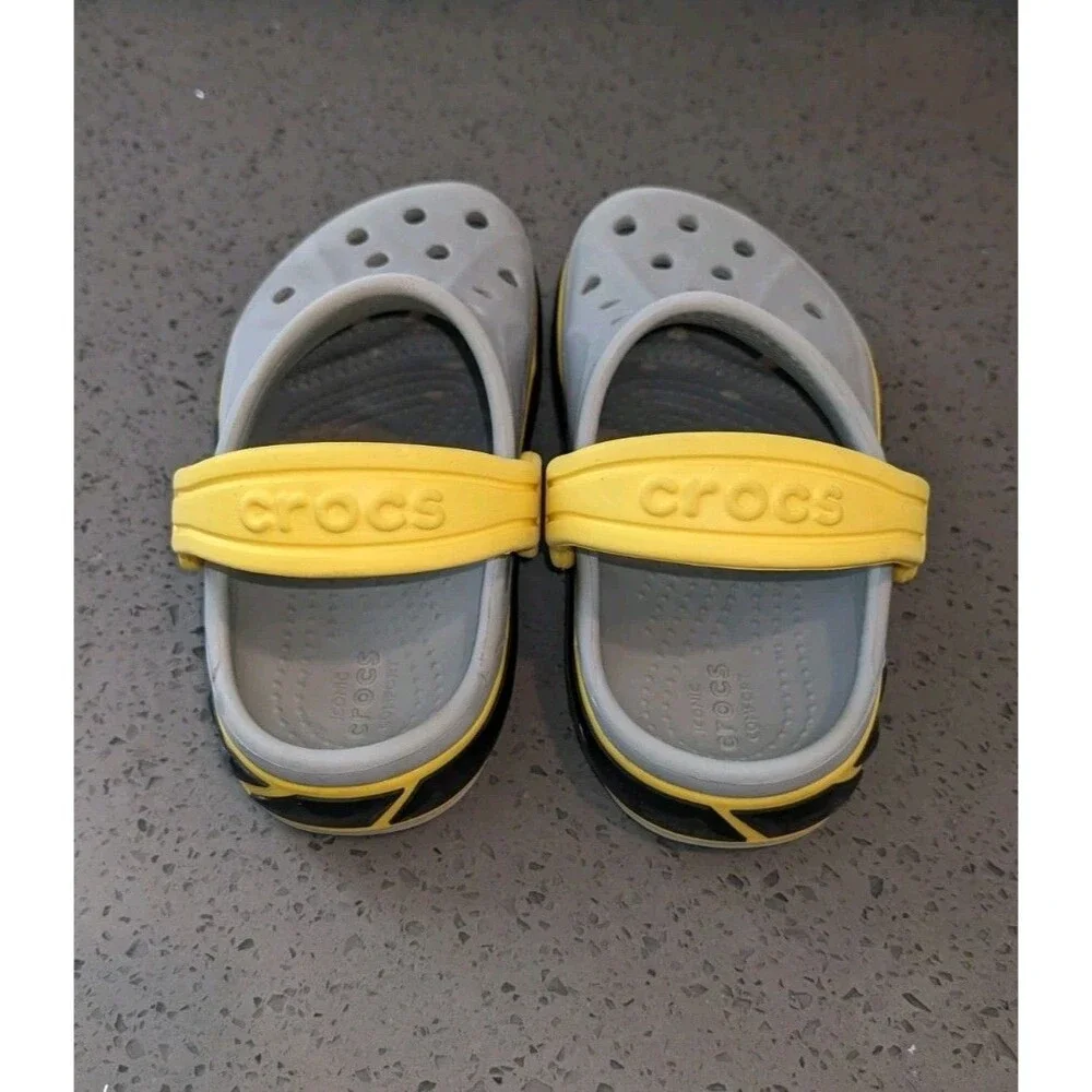 Crocs Kids Bayaband Clog Slip On Comfort Water Shoes Construction Yellow Size C9